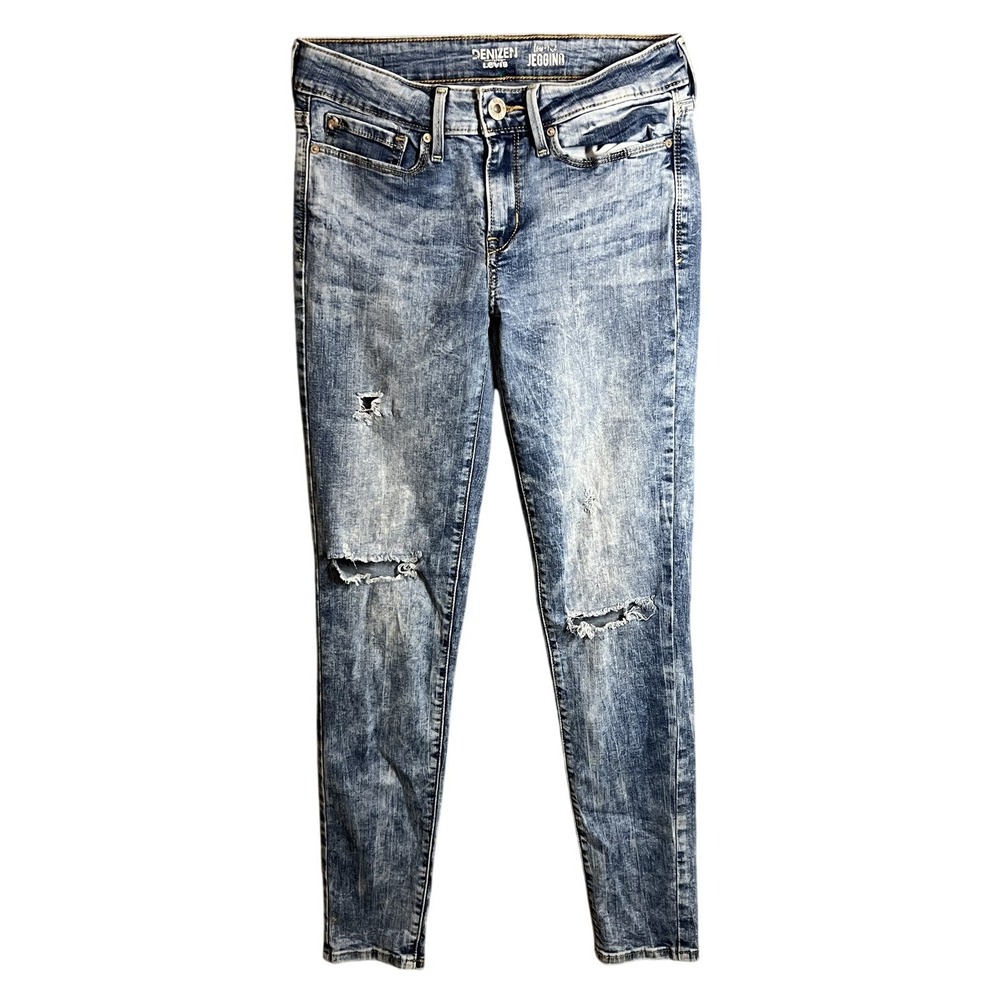 DENIZEN from Levi's Women's Low Rise Jegging Jeans Size 27x27 Acid Wash Ripped